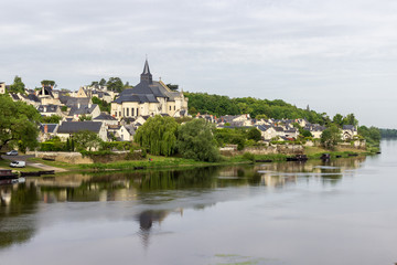 Naklejka na ściany i meble View of Loire valley in France