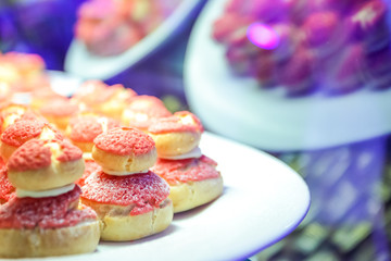 Cakes on the shelf for catering