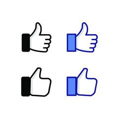 like and unlike icons