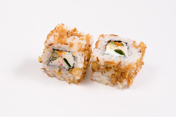 sushi rolls on a white background. Sushi Roll Sushi menu