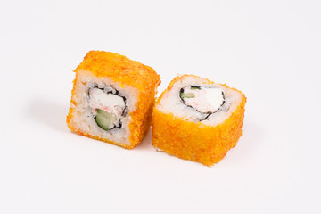 sushi rolls on a white background. Sushi Roll Sushi menu