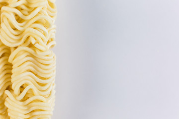 asian ramen instant noodles isolated on white background