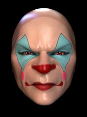 Mask of the villain. 3d rendering