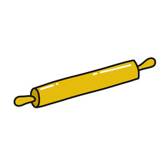 rolling pin doodle icon, vector illustration