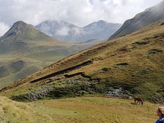 mountain landscape with blue sky