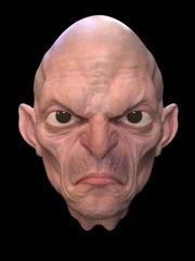 Mask of the villain. 3d rendering