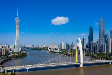 Aerial photography of Guangzhou City Scenery in China