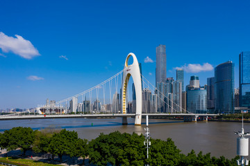 Obraz premium Aerial photography of Guangzhou City Scenery in China