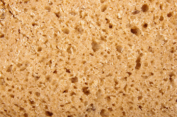 Macro close up of slice of dark bread