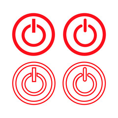 red power button