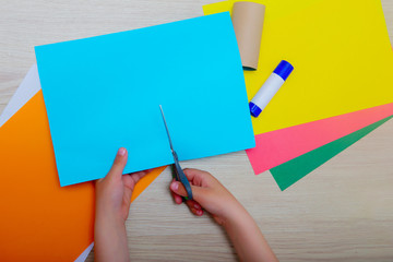 colored paper craft with step by step instructions