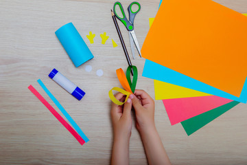 colored paper craft with step by step instructions