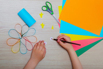 colored paper craft with step by step instructions