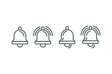bell notification Icon symbol Flat vector illustration for graphic and web design.