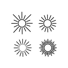 set of sun icons
