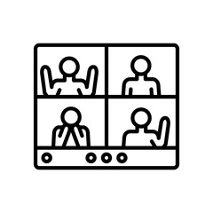 group video calling icon, vector illustration