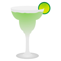 Isolated cocktail glass