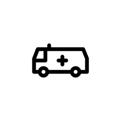 Ambulance Medical Outline Icon Logo Vector Illustration
