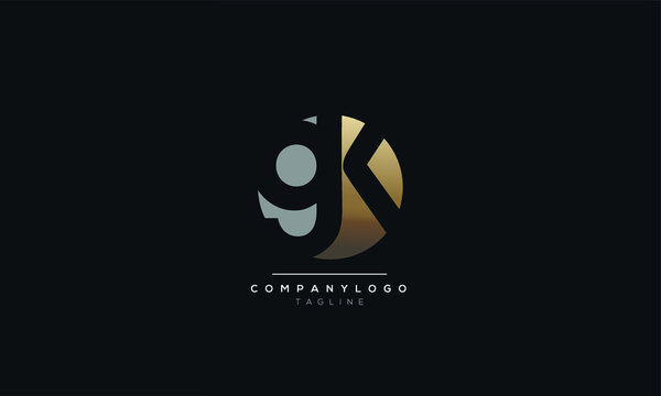 gk Letter Logo Design Icon Vector Symbol