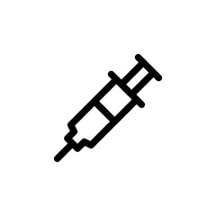 Injection Medical Outline Icon Logo Vector Illustration
