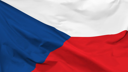 Fototapeta na wymiar Fragment of a waving flag of the Czech Republic in the form of background, aspect ratio with a width of 16 and height of 9, vecto