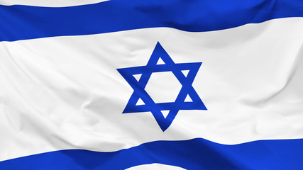 Fragment of a waving flag of the State of Israel in the form of background, aspect ratio with a width of 16 and height of 9, vector