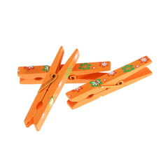 colored wooden clothespins for linen