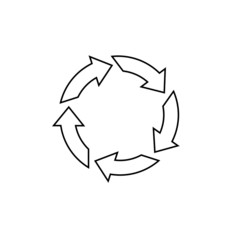 recycling symbol on white background