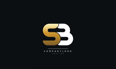 Obraz premium SB Letter Logo Design Icon Vector Symbol