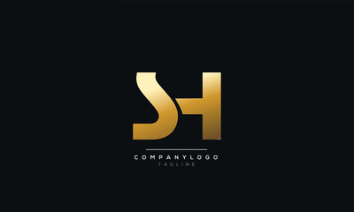 SH Letter Logo Design Icon Vector Symbol