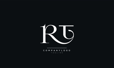 RT Letter Logo Design Icon Vector Symbol