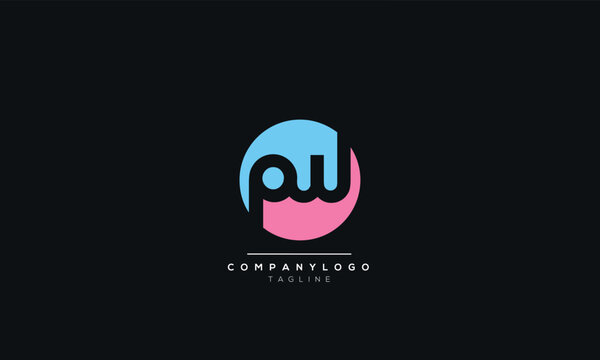 pw Letter Logo Design Icon Vector Symbol