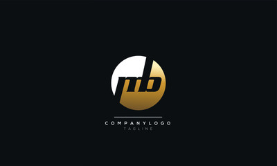 mb Letter Logo Design Icon Vector Symbol
