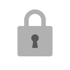 Padlock icon, symbol of security and safety. Lock pictogram.