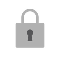 Padlock icon, symbol of security and safety. Lock pictogram.