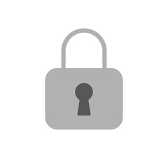 Padlock icon, symbol of security and safety. Lock pictogram.