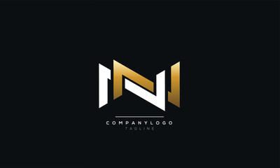 NN Letter Logo Design Icon Vector Symbol