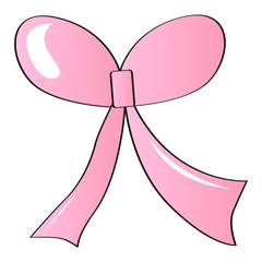 Isolated pink ribbon