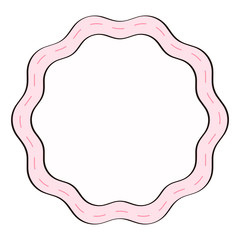 Isolated pink empty label