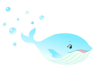 可愛いクジラのイラスト