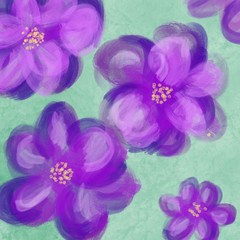 purple orchid illustration 
