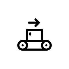 Conveyor  Industrial Outline Icon Logo Vector Illustration
