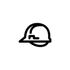 Safety Helmet Industrial Outline Icon Logo Vector Illustration
