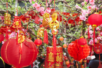 Fototapeta premium Chinese new year background. Decoration chinese style