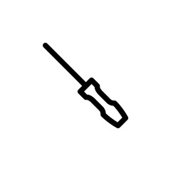 Screwdriver Industrial Outline Icon Logo Vector Illustration
