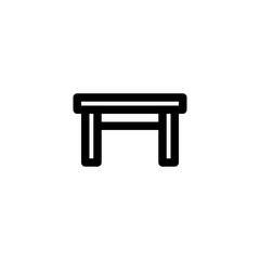 Table Interior Outline Icon Logo Vector Illustration
