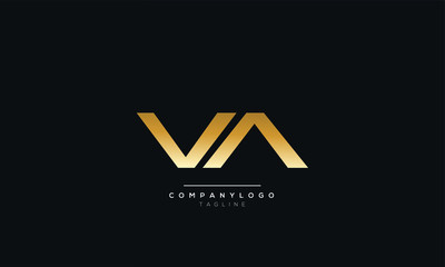 VA AV V A Letter Logo Design Icon Vector Symbol