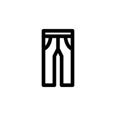 Trousers Fashion Outline Icon Logo Vector Illustration
