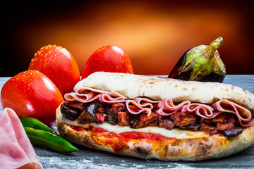 Panini de Jamón con verduras