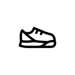 Sport Shoes Outline Icon Logo Vector Illustration

